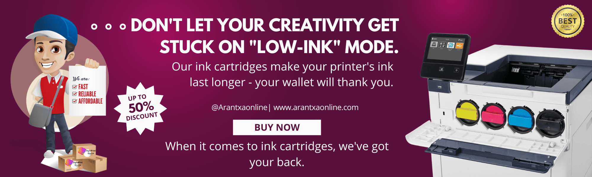 Don't Let Your Creativity Get Stuck On Low Ink Mode.-TonerGiant
